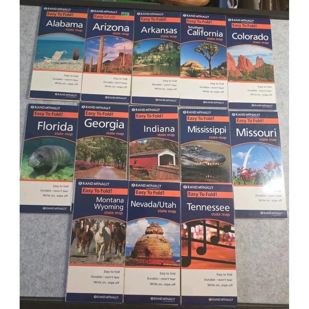 Rand McNally Easy to Fold United States Laminated Map 13 States